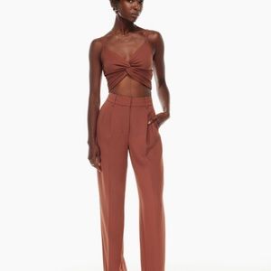 Aritzia effortless cropped pant in mocha sorbet size 6